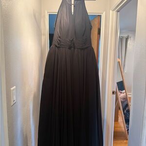 Azazie Black Halter Maxi Dress